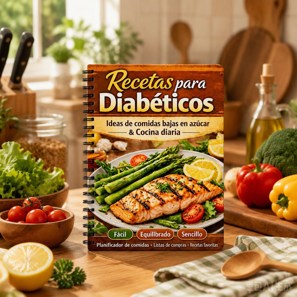 Meal Prep Book - Rencana Diet Diabetes dengan Jilid Spiral,