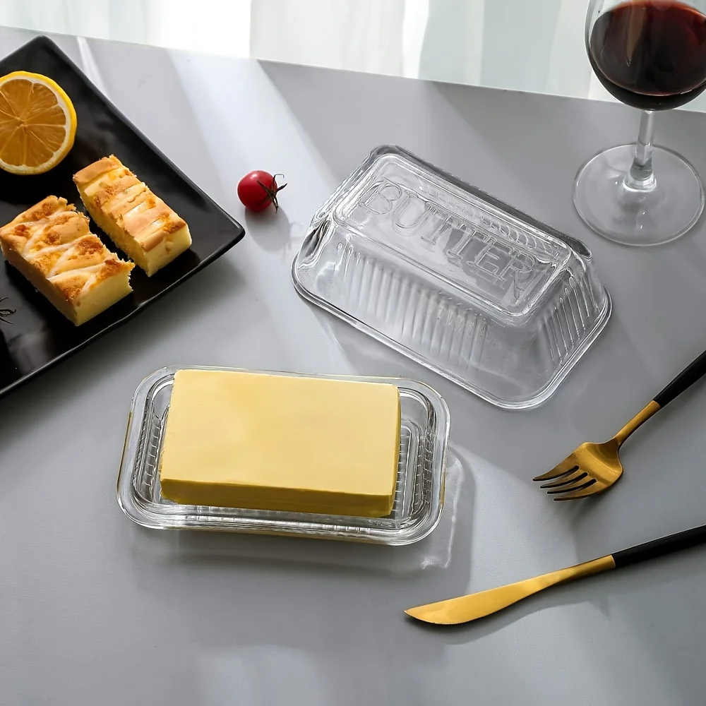 Meal Prep Glass Containers - Tempat Mentega Kaca Vintage Multifungsi dengan