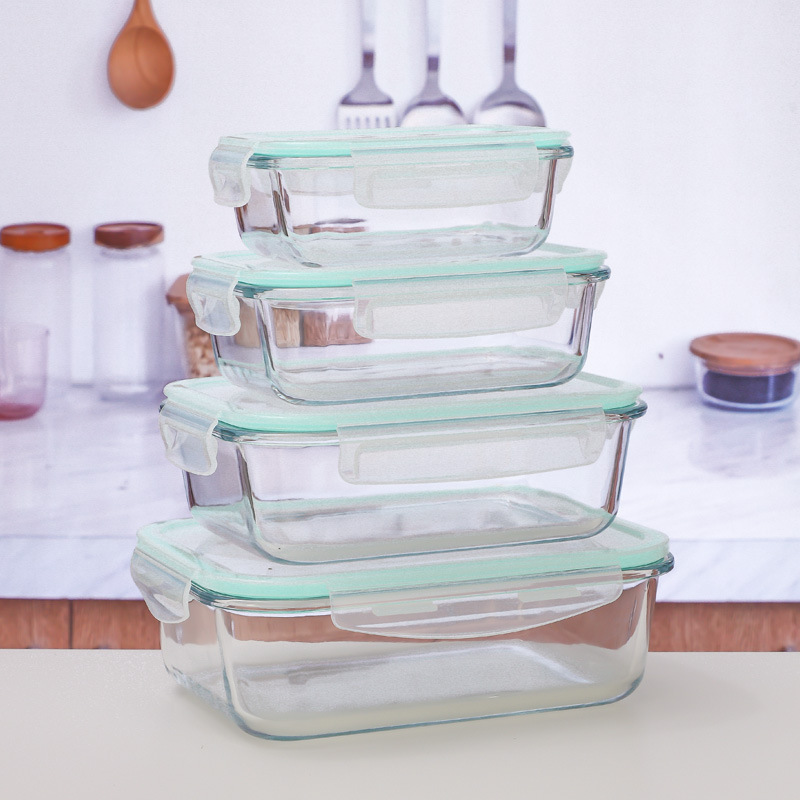 Meal Prep Boxen Glas - Kotak makan siang kaca, wadah penyimpanan