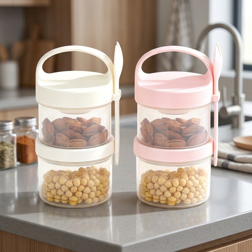 Meal Prep Yogurt Parfait - Wadah Penyimpanan Oatmeal untuk Malam Hari
