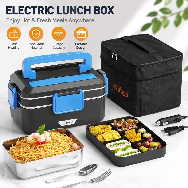 Meal Prep Bag - Kotak Makan Listrik Pemanas Ganda Fungsi,