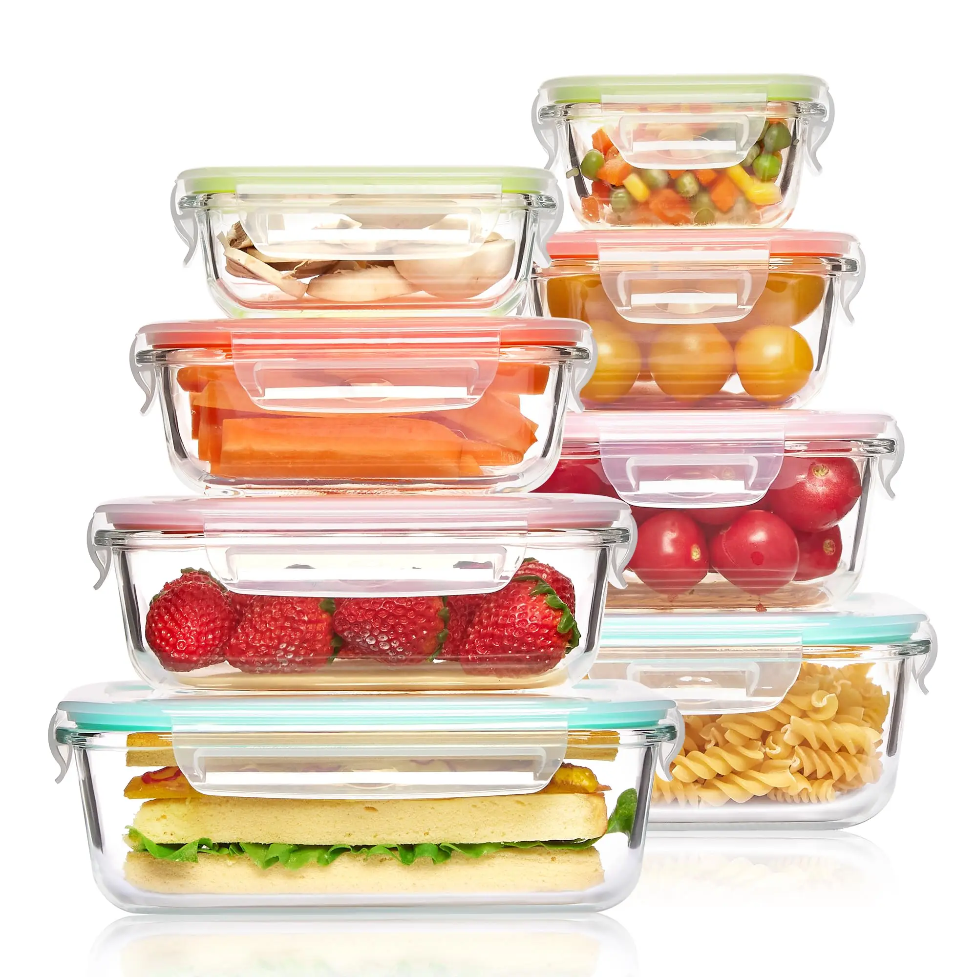 Meal Prep Glass Containers - Wadah Penyimpanan Makanan Kotak Makan Siang