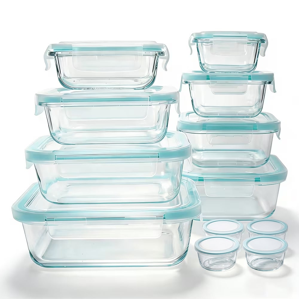 Meal Prep Boxen Glas - 24 Pcs Set Wadah Penyimpanan Makanan