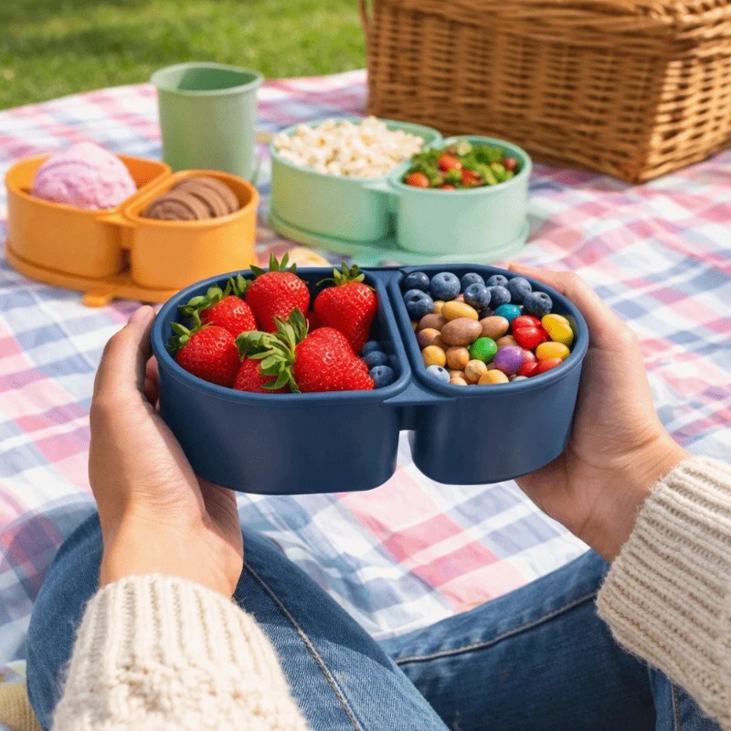 Meal Prep Boxen Glas - Kotak Makan Silikon Food Grade, Wadah