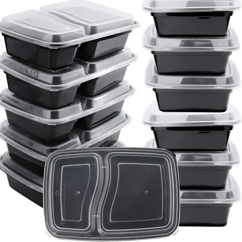 Meal Prep Glass Containers - 10 set kotak makanan sekali pakai