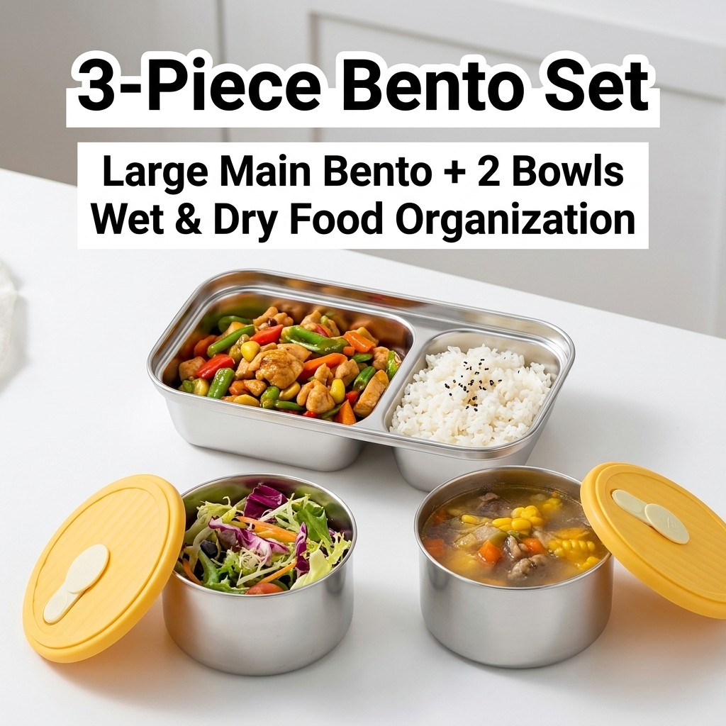 Kotak Makan Bento Stainless St - Meal Prep Day ulasan dan harga