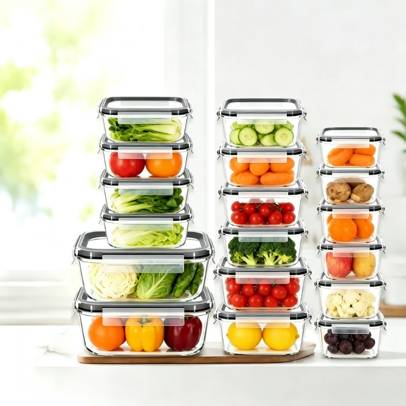 18-Pak Wadah Penyimpanan Makan - Meal Prep Boxen Glas ulasan dan harga