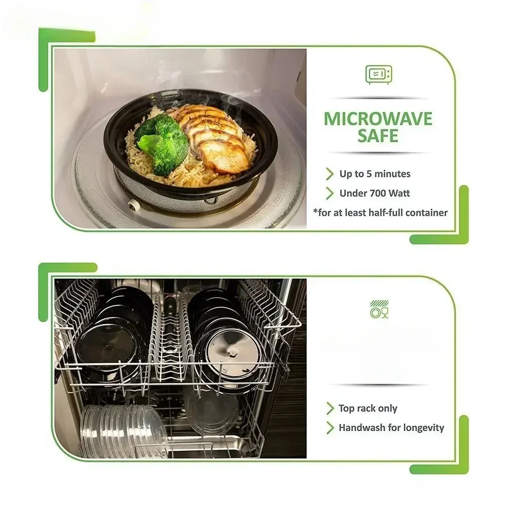 Wadah makanan plastik, wadah m - Meal Prep Glass Containers ulasan dan harga