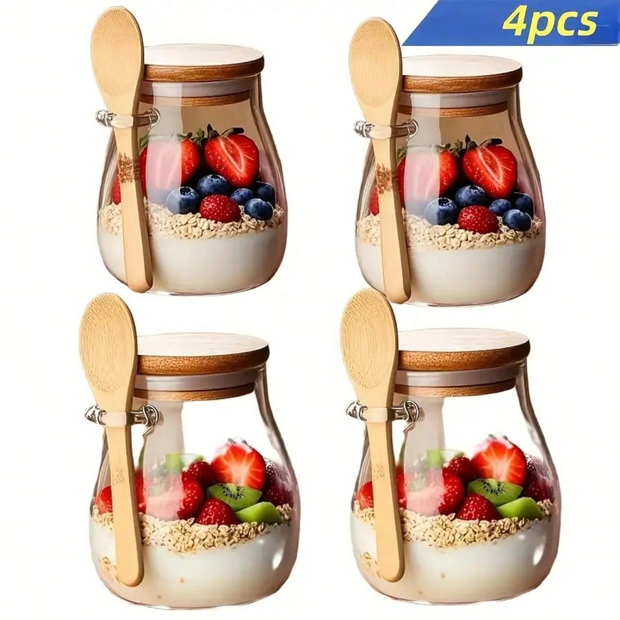 4 Wadah Oatmeal Overnight dari - Meal Prep Yogurt Parfait ulasan dan harga