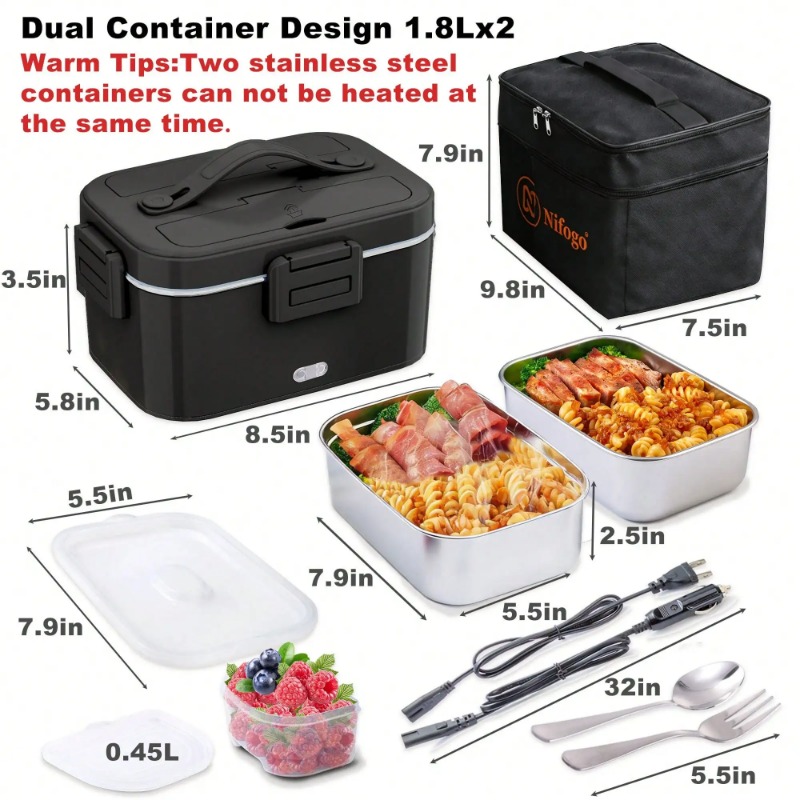 Kotak Makan Listrik Berpemanas - Meal Prep Bag ulasan dan harga
