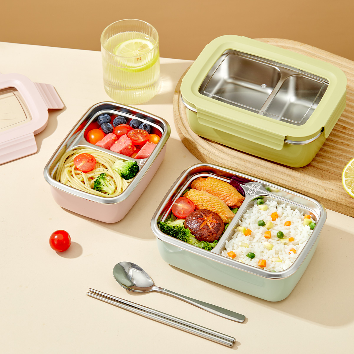 Kotak Makan Siang Kompartemen  - Meal Prep Glass Containers ulasan dan harga