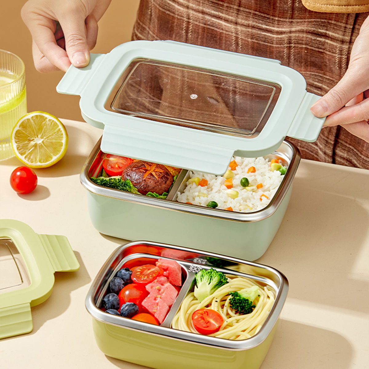 Kotak Makan Siang Kompartemen  - Meal Prep Glass Containers ulasan dan harga