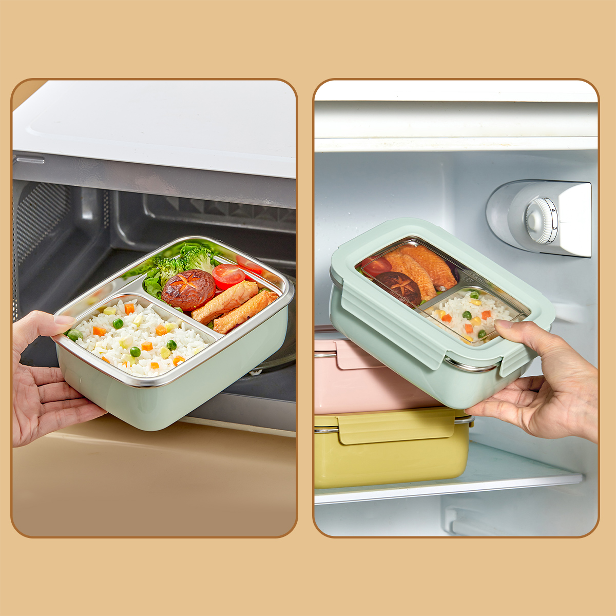 Kotak Makan Siang Kompartemen  - Meal Prep Glass Containers ulasan dan harga