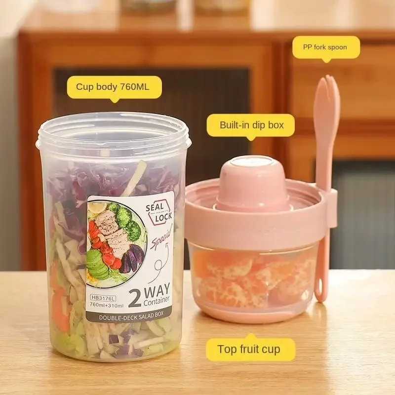 JUSTINLAU Cangkir Salad Pengur - Meal Prep Glass Containers ulasan dan harga