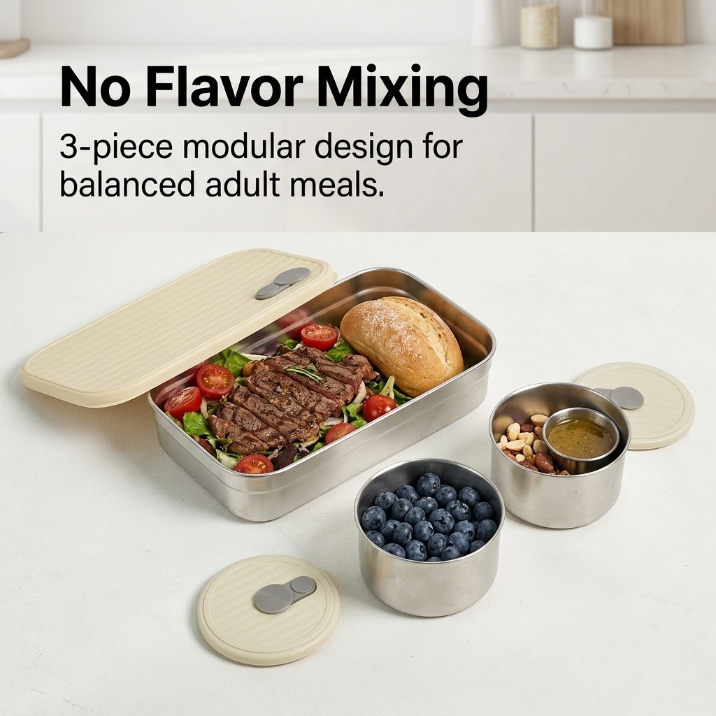 Kotak Bento dari Baja Anti Kar - Meal Prep Day ulasan dan harga