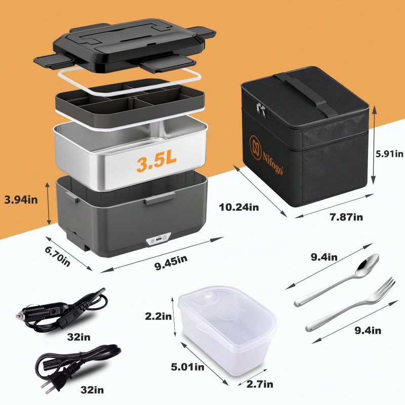 Kotak Makan Listrik Pemanas Ga - Meal Prep Bag ulasan dan harga