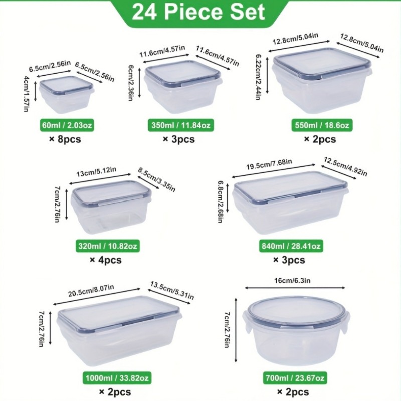 48PCS Set Wadah Penyimpanan Ma - Meal Prep Glass Containers ulasan dan harga