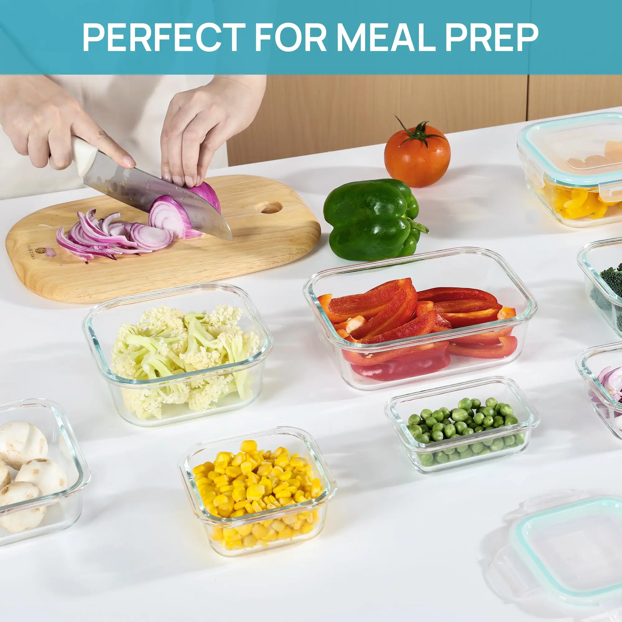 Wadah Penyimpanan Makanan Kota - Meal Prep Glass Containers ulasan dan harga