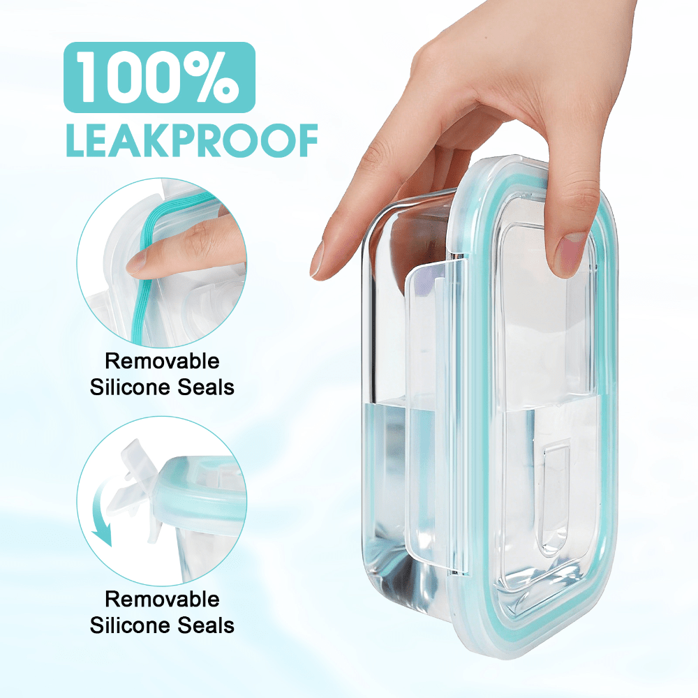 24 Pcs Set Wadah Penyimpanan M - Meal Prep Boxen Glas ulasan dan harga
