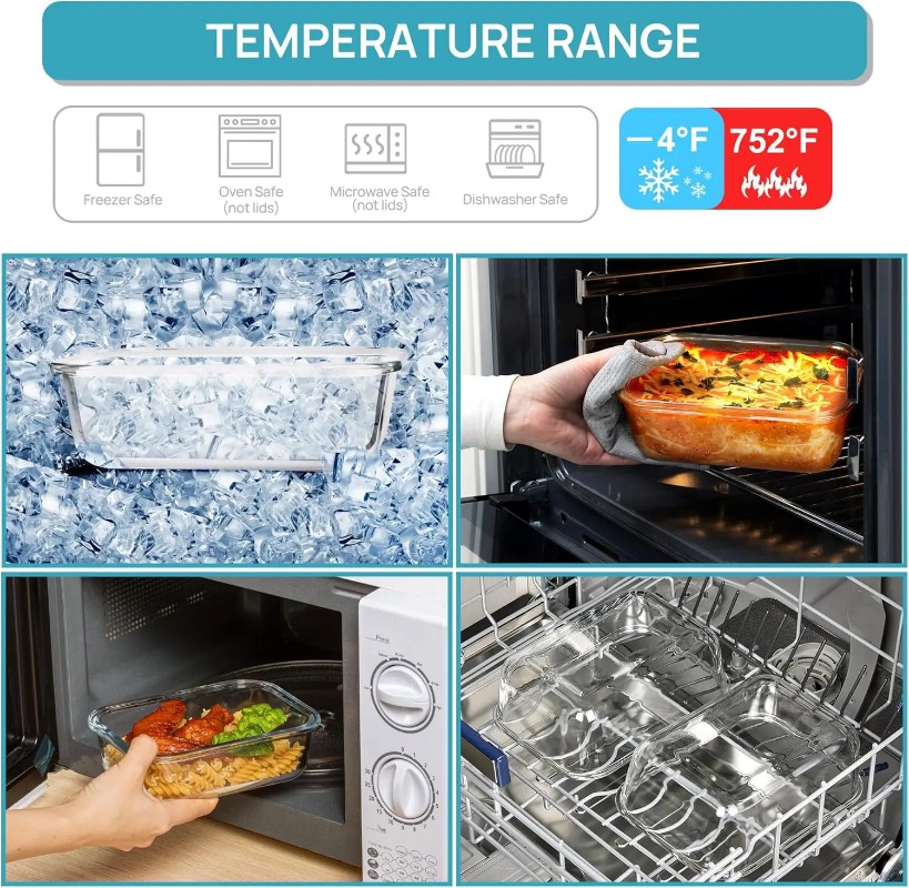 18 Set Wadah Penyimpanan Makan - Meal Prep Boxen Glas ulasan dan harga