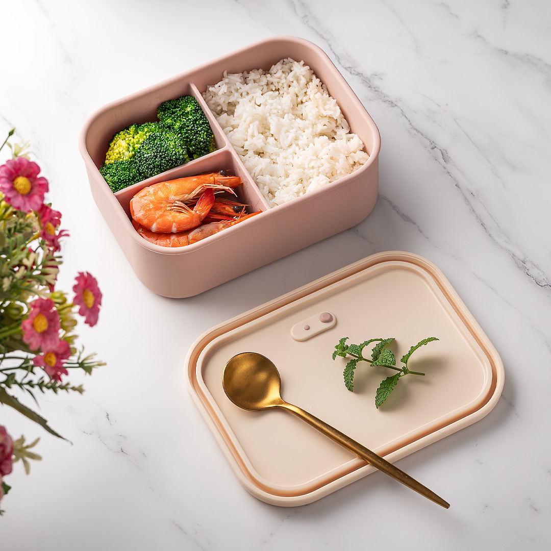 Kotak Bento Silikon 700ml/1300 - Meal Prep Boxen Glas ulasan dan harga
