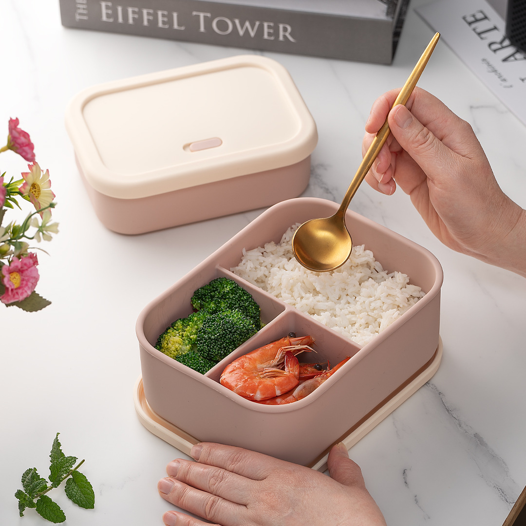 Kotak Bento Silikon 700ml/1300 - Meal Prep Boxen Glas ulasan dan harga
